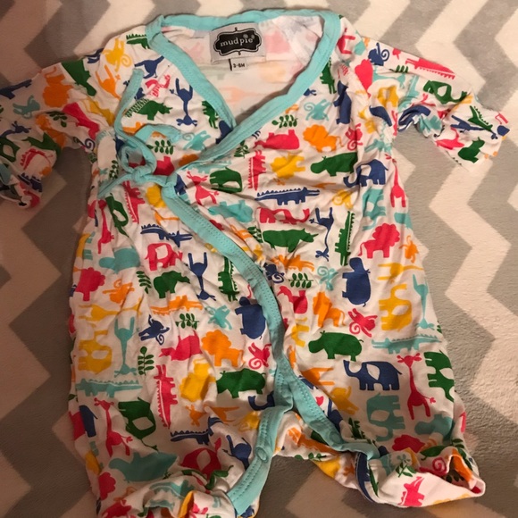 Mud Pie Animal Wrap Onesie - Picture 2 of 4